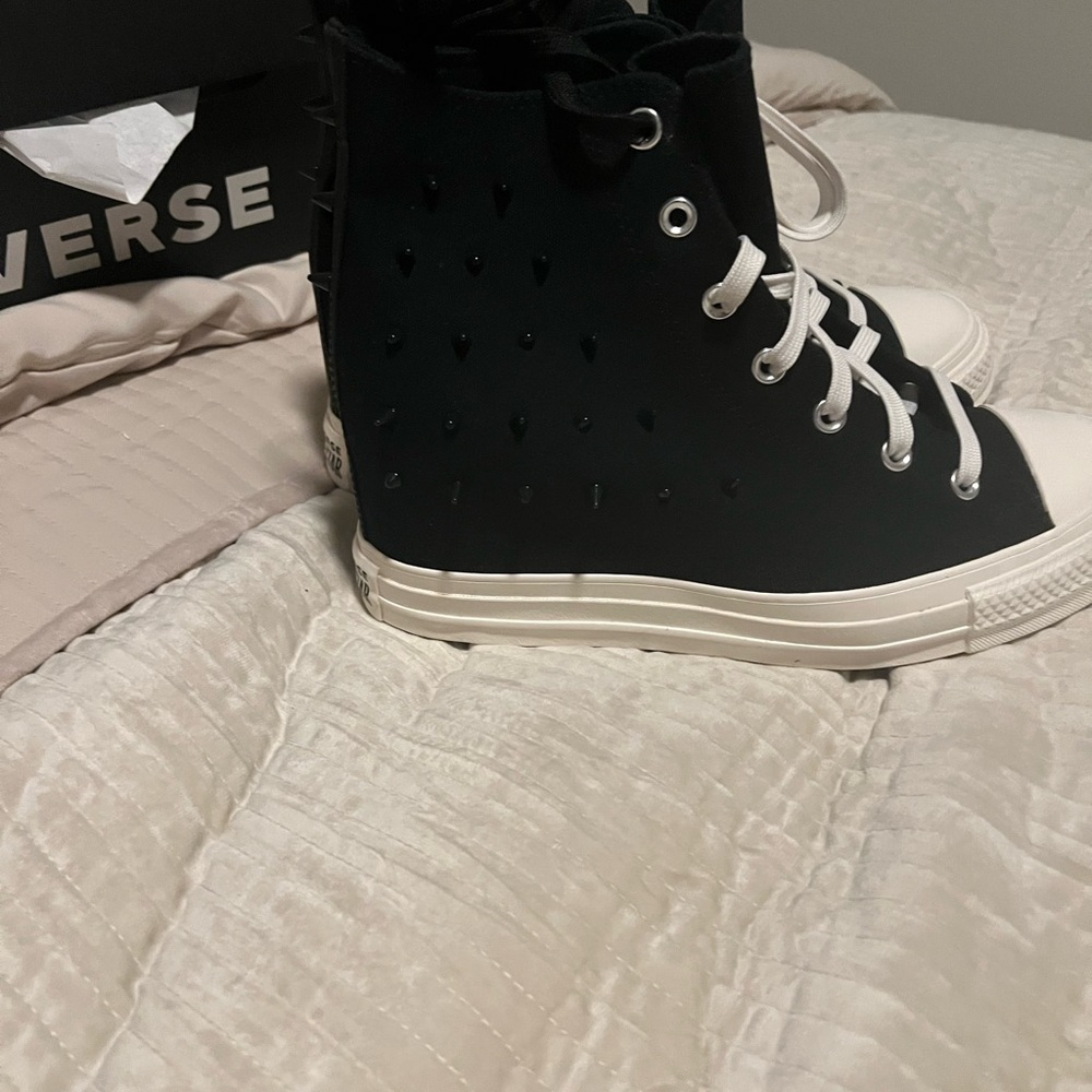 New Converse Black High-Tops with White Sole and Studs - Picture 16 of 16